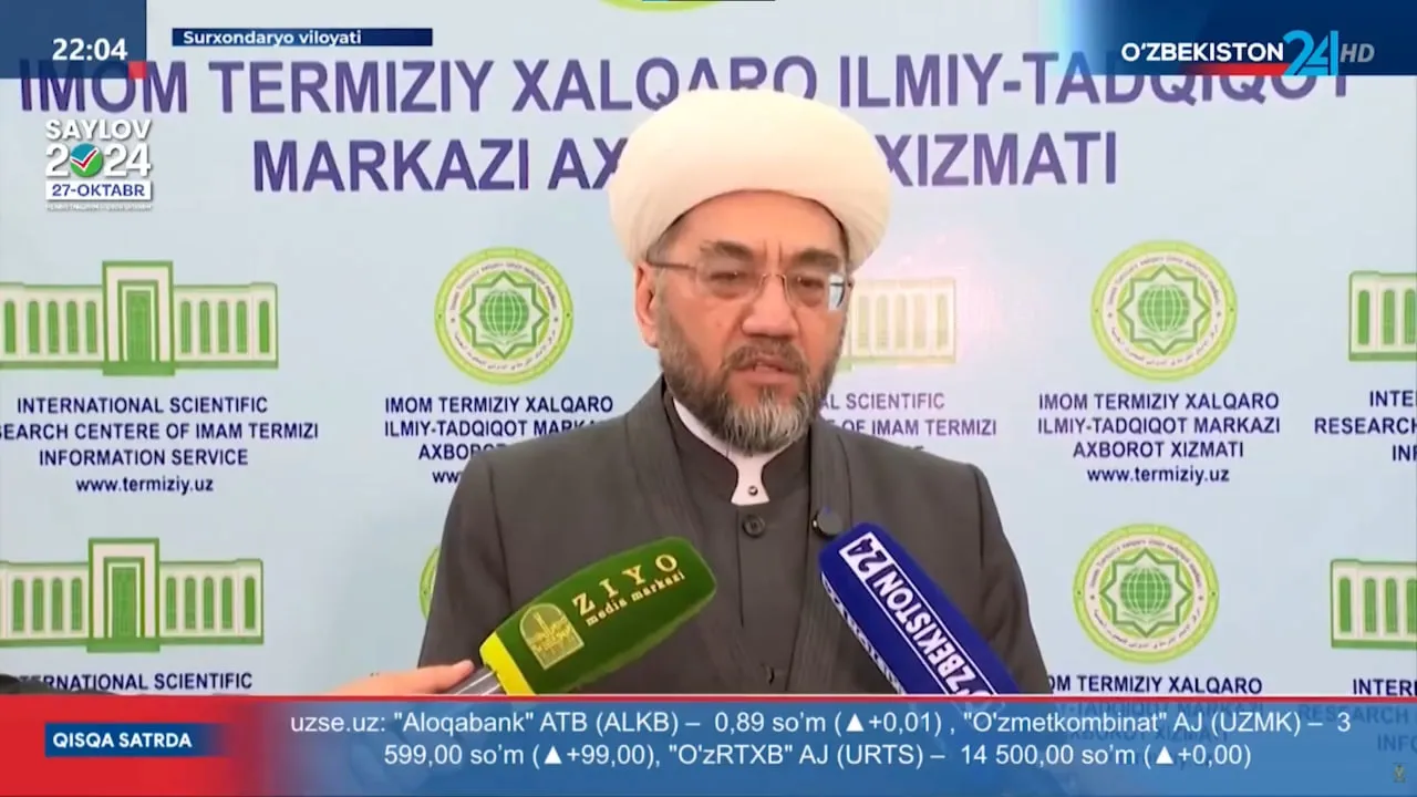 Shayx Nuriddin Xoliqnazar hazratlarining kuni kecha yurtimizda bo'lib o'tgan xalqaro anjumanlar y...